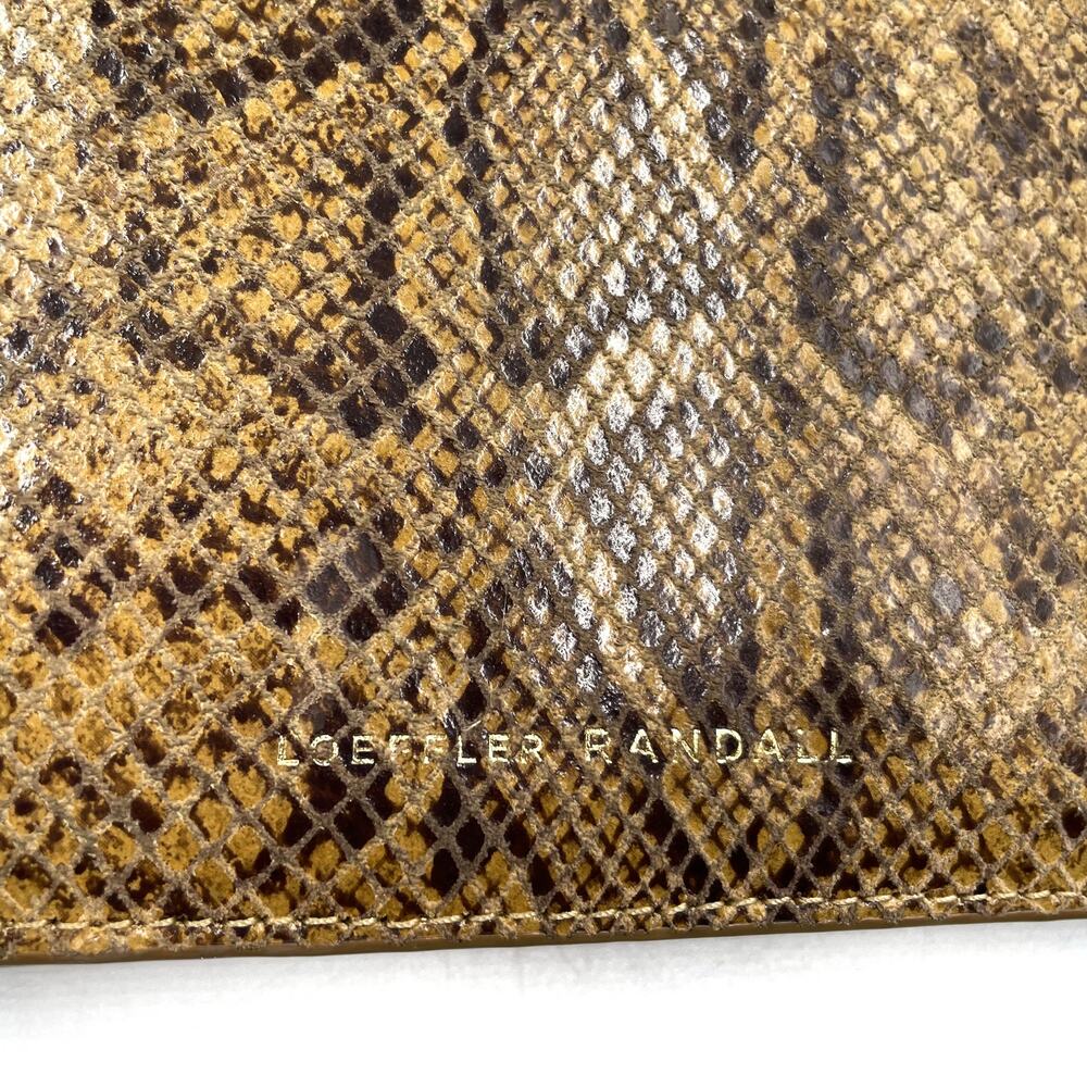 Loeffler Randall Katalina Snake Print Bag‎ Brown Shoulder Crossbody Strap - Picture 7 of 16